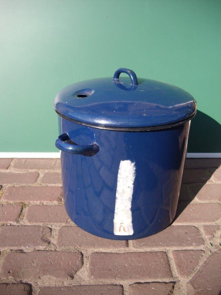 emaille weckketel, Ophalen, Gebruikt, Overige typen, Met deksel