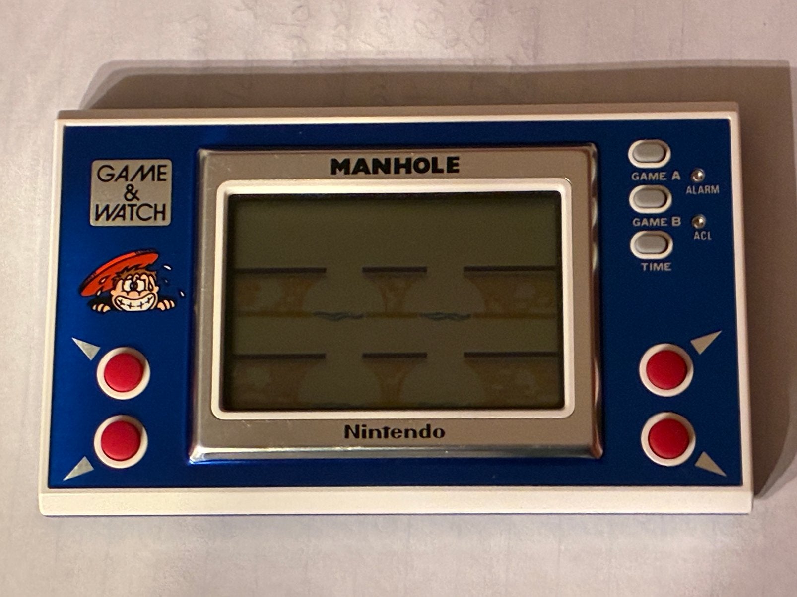 Nintendo Game & Watch Manhole NH-103 Wide Screen (1983)., 1 speler, Ophalen, Zo goed als nieuw