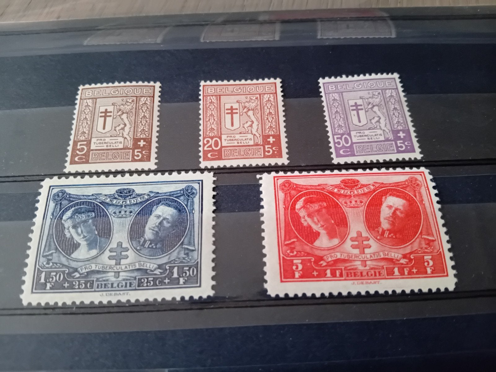 Timbres de Belgique n 240/244* lot 610B, Envoi, Neuf