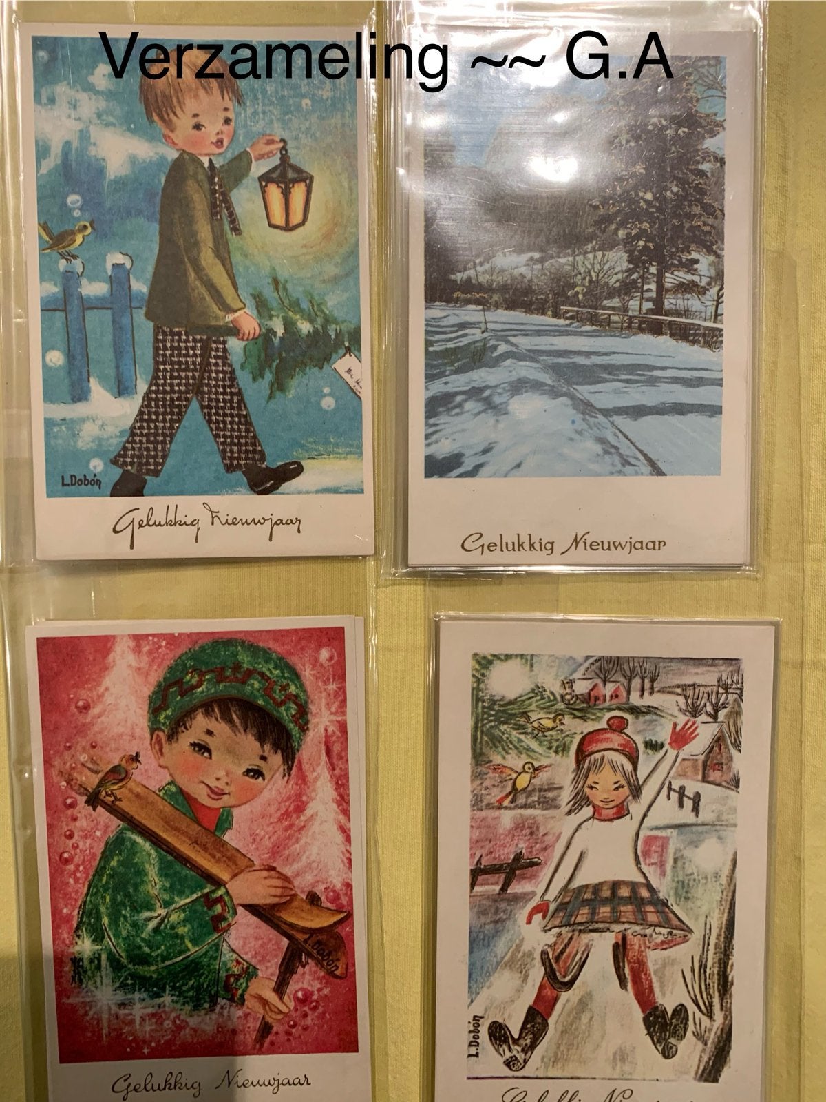 Prentkaarten kerst en nieuwjaar (Retro). Onbeschreven., Diversen, Ophalen, Nieuw