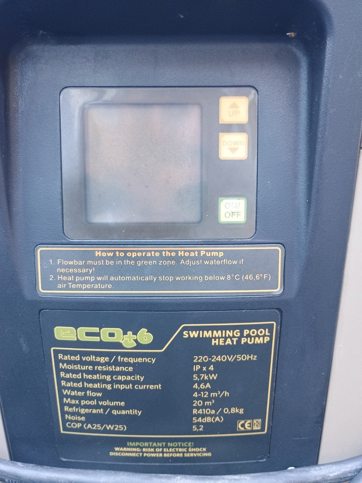 Zwembad warmtepomp ECO+ 6 – 5,7 kW
Te k, Enlèvement, Utilisé