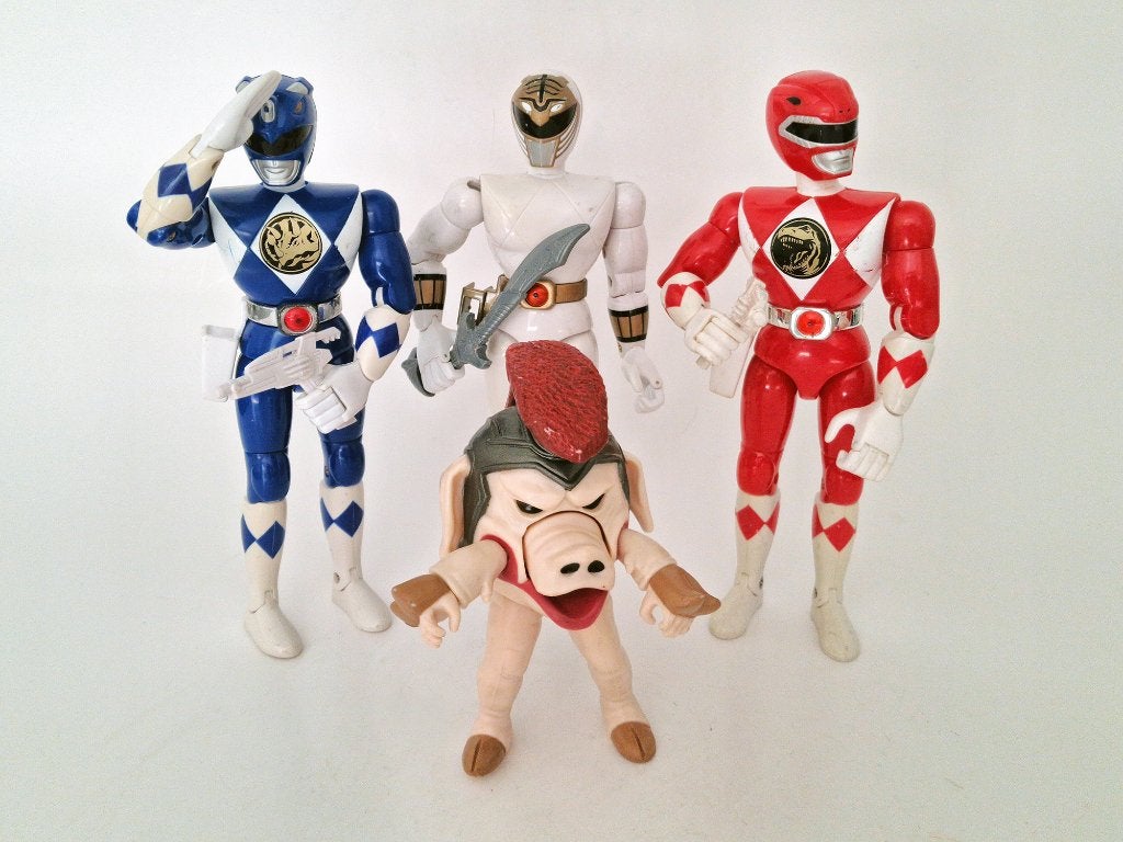 Power Rangers + Pudgy Pig, Ophalen of Verzenden, Gebruikt