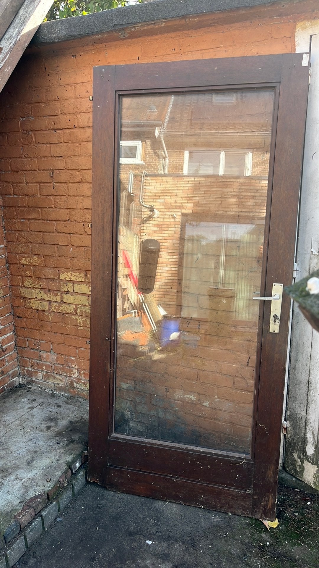 Deur dubbele glas met cassement, Ophalen, Gebruikt