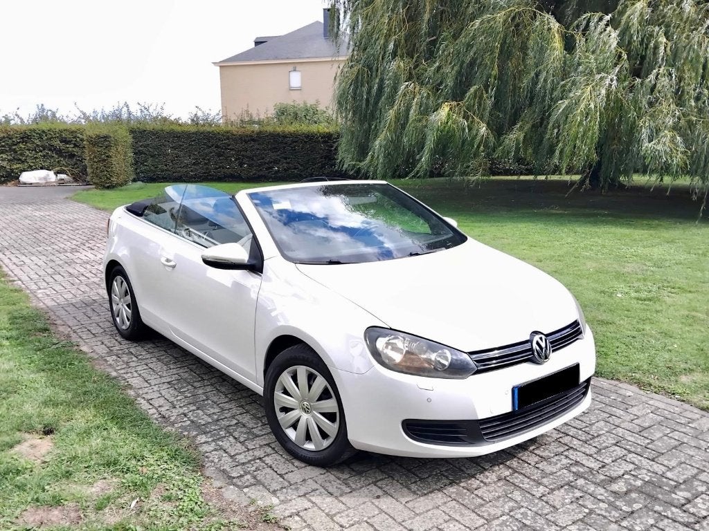 VW Golf Cabriolet 2014 1.2 Mooi en onderhouden (Facturen), Auto's, Voorwielaandrijving, Stof, Parkeersensor, Zwart