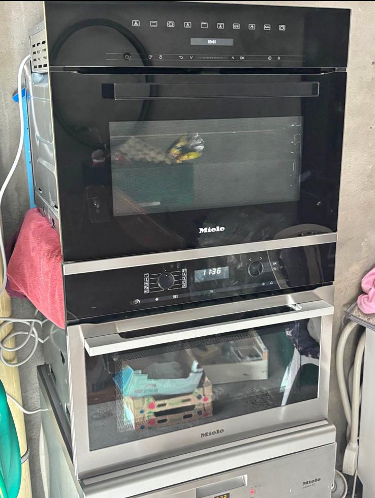 Set miele combi oven magnetron + hetelucht oven met pyrolyse, Electroménager, Fours, Comme neuf, Miele, Enlèvement