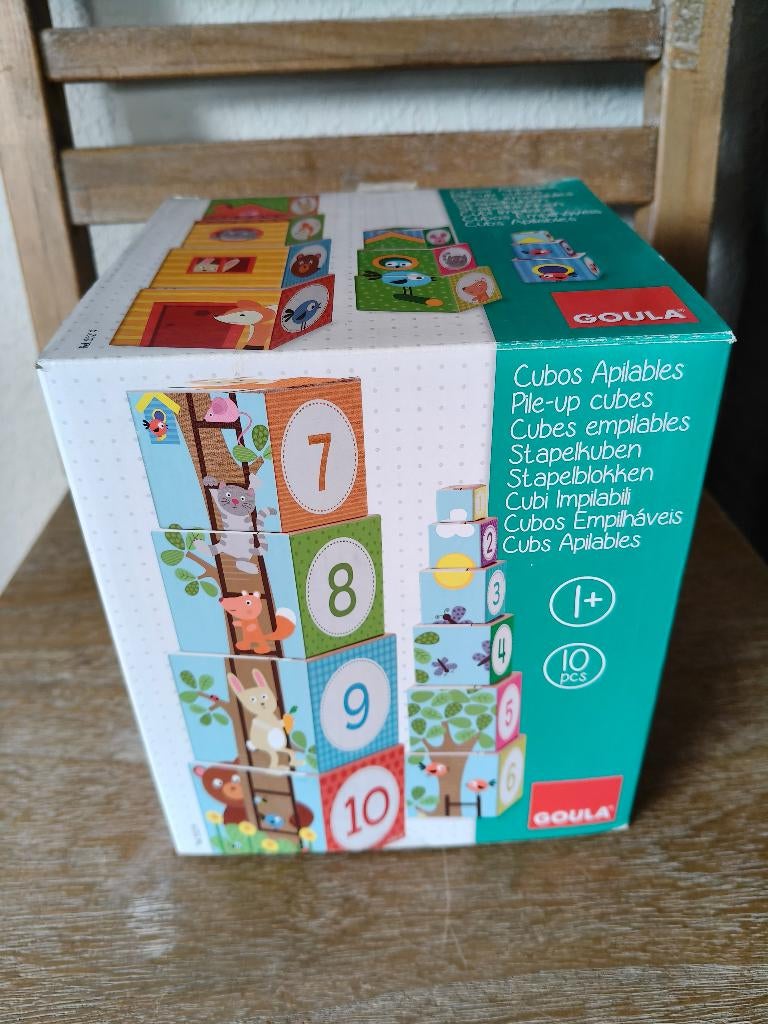 Goula stapelblokken / cubes empilables - zeer goede staat, Ophalen of Verzenden, Zo goed als nieuw, Bouwen