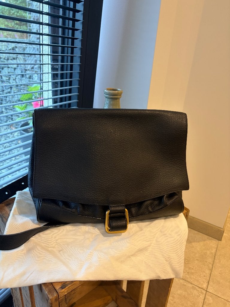 Delvaux Borsalino, Handtassen en Accessoires, Tassen | Damestassen, Ophalen of Verzenden, Zo goed als nieuw, Zwart, Schoudertasje