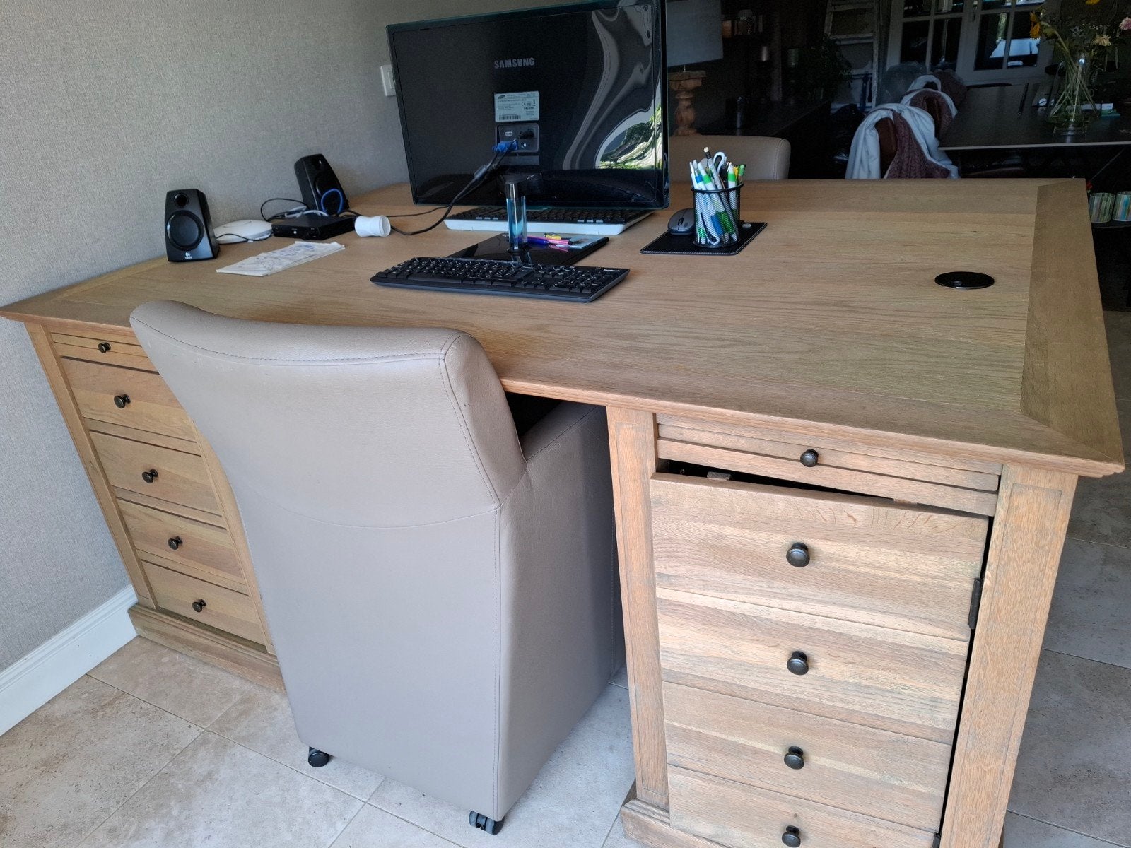 Dubbele bureau, Huis en Inrichting, Ophalen