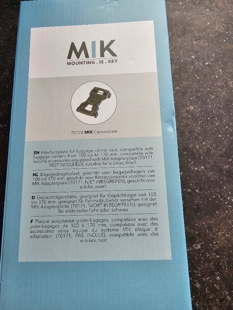 Mik systeem voor bagagedrager, Fietsen en Brommers, Fietsaccessoires | Bagagedragers, Ophalen of Verzenden, Nieuw