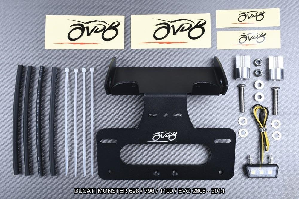 Kentekenplaathouder DUCATI MONSTER 696 796 1100 2008 - 2014, Motoren, Ophalen of Verzenden, Nieuw