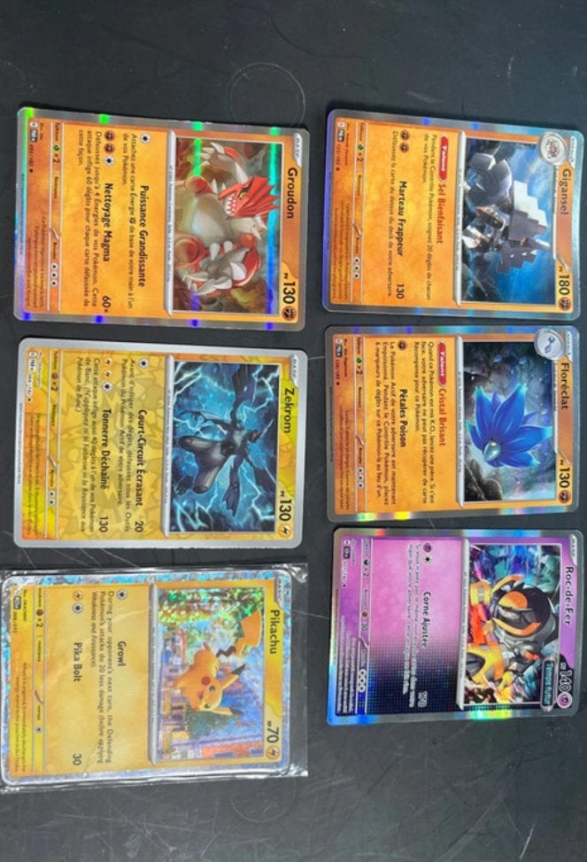Lot cartes Pokémon FR holographiques + reverse20+ cartes, Ophalen of Verzenden, Zo goed als nieuw