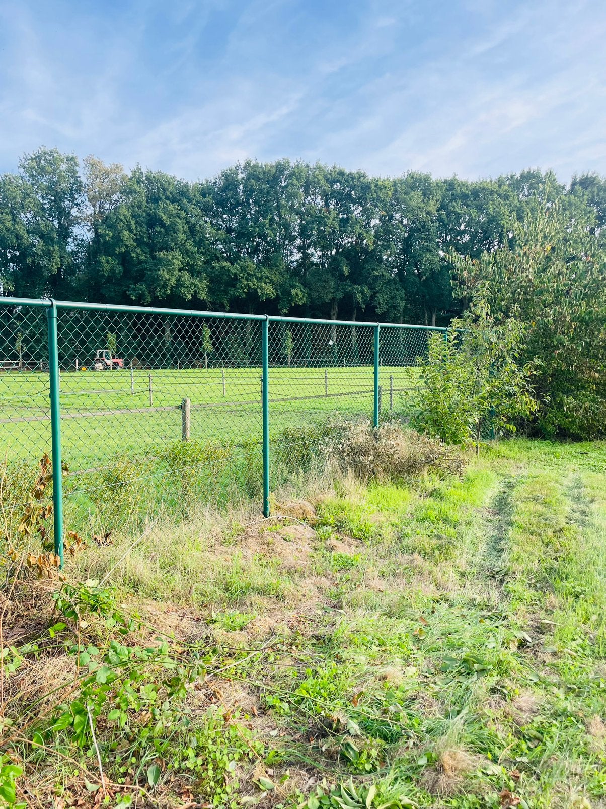 Heras hekwerk met bettonplaat(Zonhoven), Jardin & Terrasse, Enlèvement, Utilisé, Autres matériaux, Clôture en treillis métallique