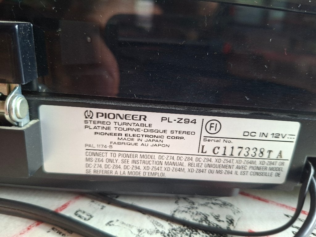 Platine pioneer lpz 94, Enlèvement, Comme neuf, Tourne-disque, Pioneer