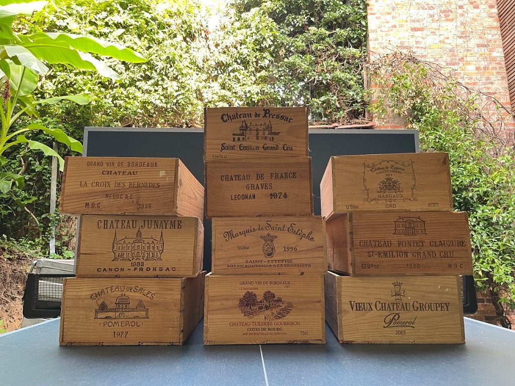 Caisses a vin, Maison & Meubles, Enlèvement, Comme neuf, Bois, Objet de décoration