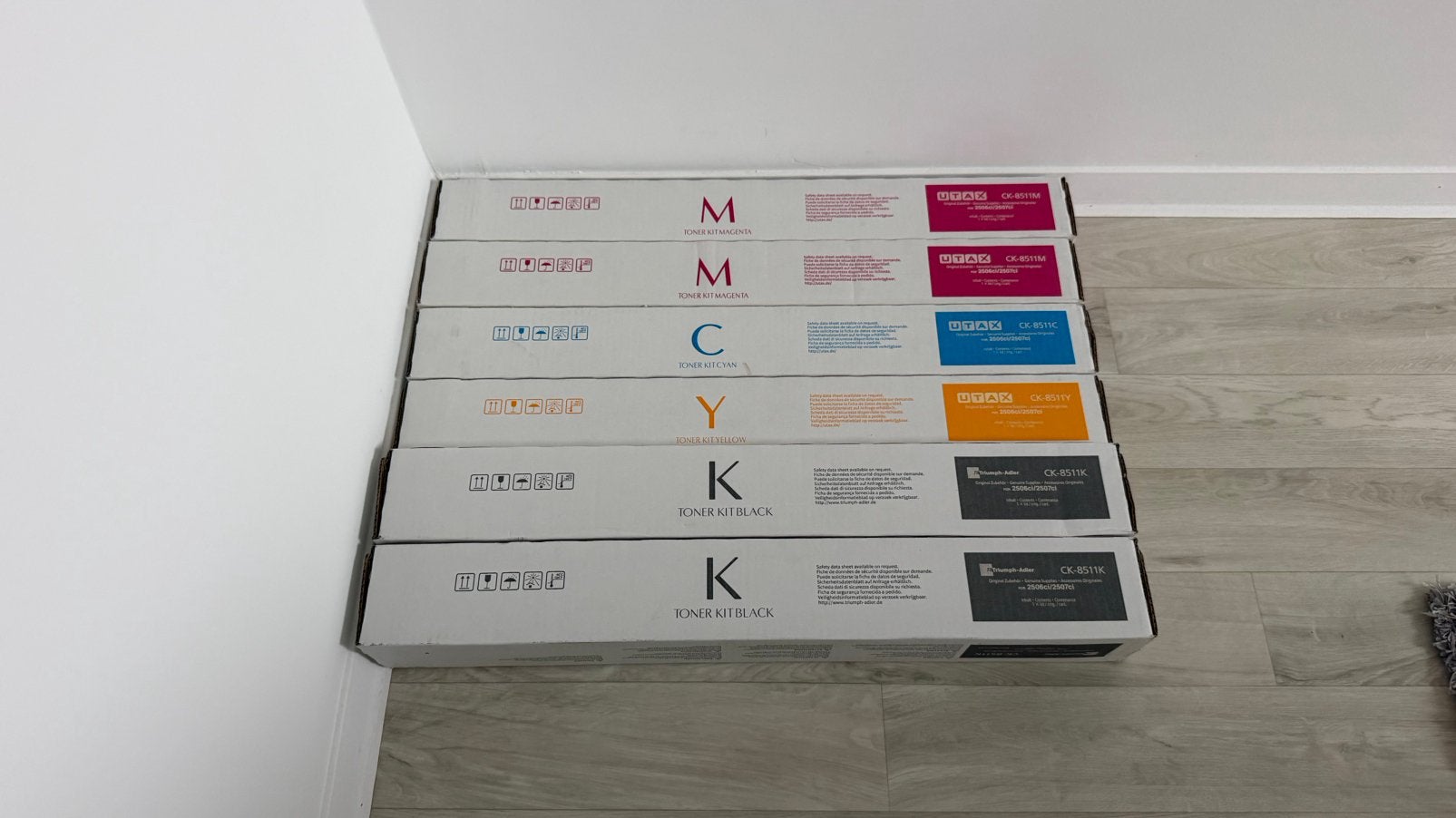 6x Originele UTAX / Triumph-Adler toners CK-8511 + opvangbak, Ophalen of Verzenden, Nieuw