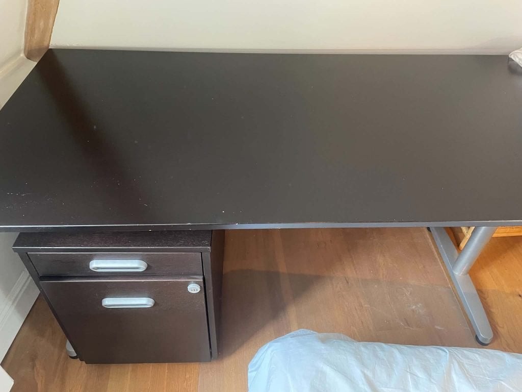 Bureautafel en kast, Huis en Inrichting, Ophalen, Zwart, 160 cm, Gebruikt
