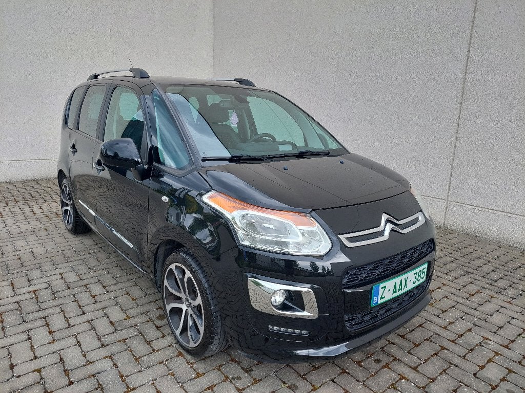 CITROEN C3 PICASSO EXCLUSIVE CAMERA-NAVI-CRUISE-12M GARANTIE, Dealer onderhouden, Monovolume, Euro 6, Zwart
