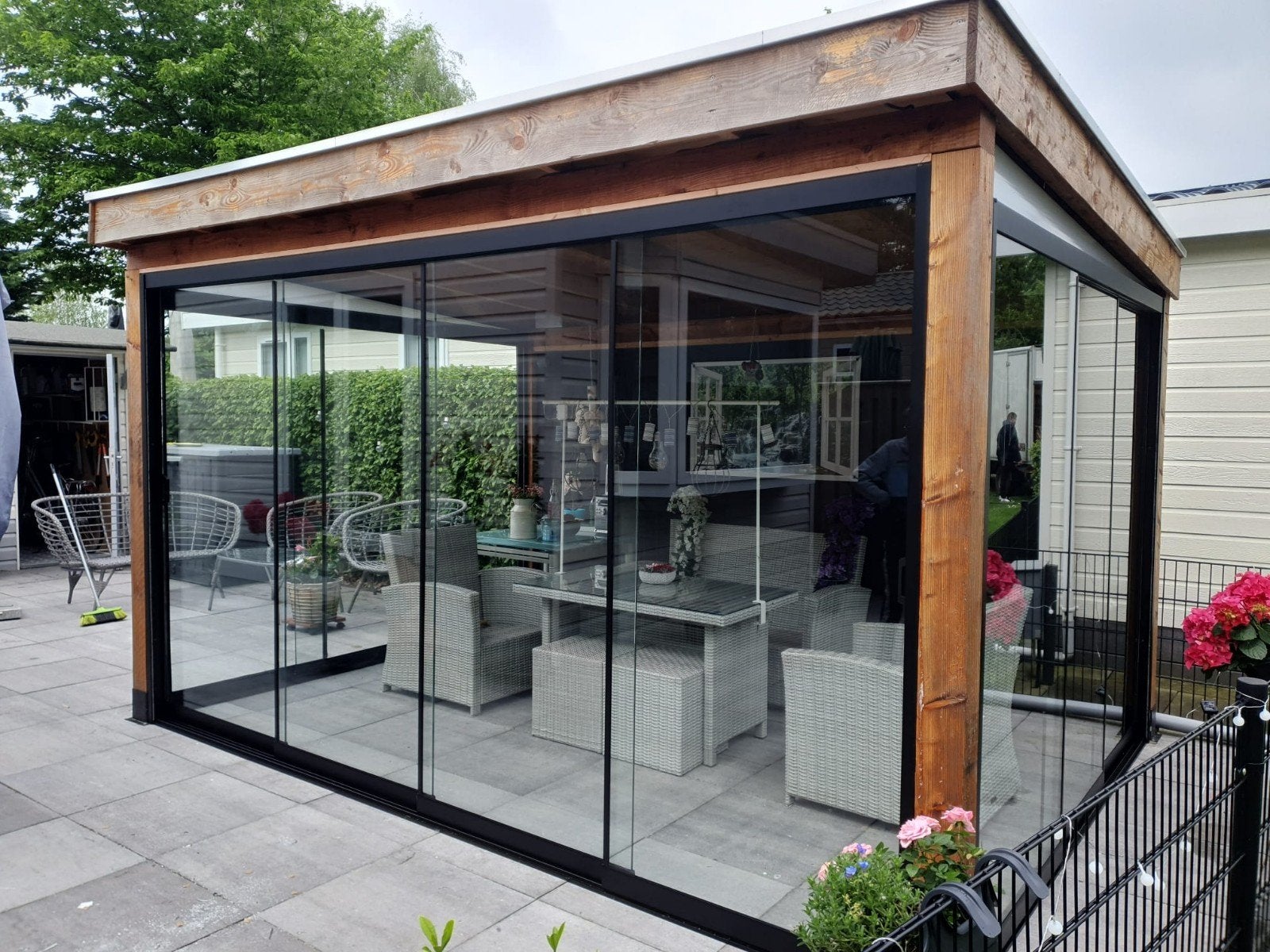 glazenschuifwanden glazen schuifwanden glaswand glazenwand, Doe-het-zelf en Bouw, Ophalen of Verzenden, Veiligheidsglas