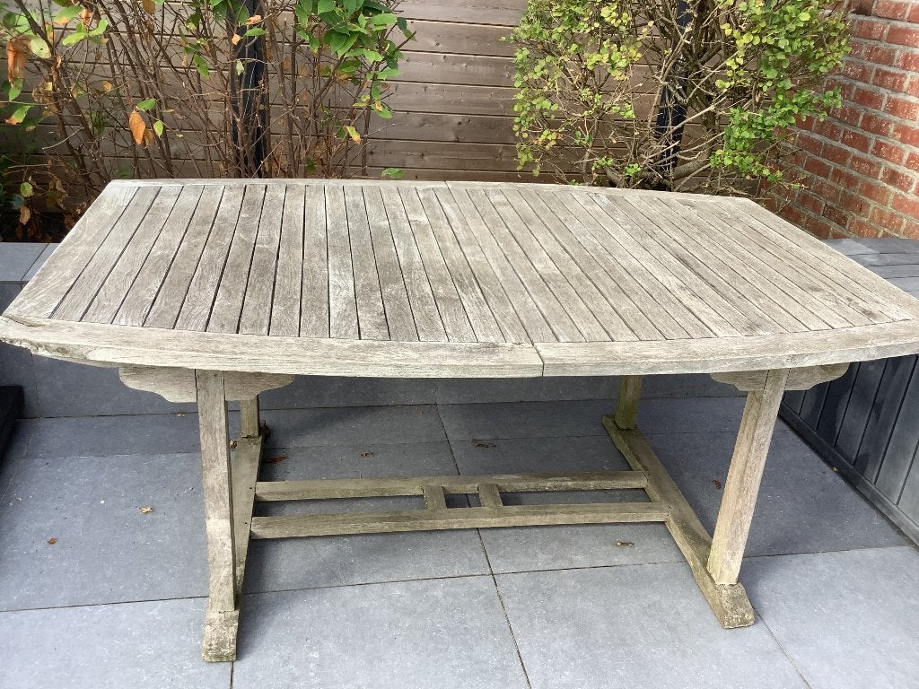 Tuintafel teak, Ophalen, Gebruikt, Ovaal, Teakhout