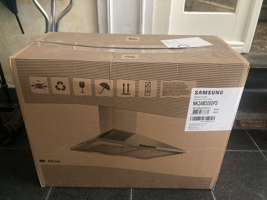 Samsung Dampkap, Elektronische apparatuur, Ophalen, Wandschouwkap, Motor, Nieuw