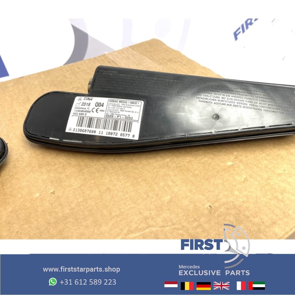 W213 S213 STOELAIRBAG RECHTS E KLASSE RECHTER STOEL AIRBAG 2, Utilisé, -, -, Enlèvement ou Envoi