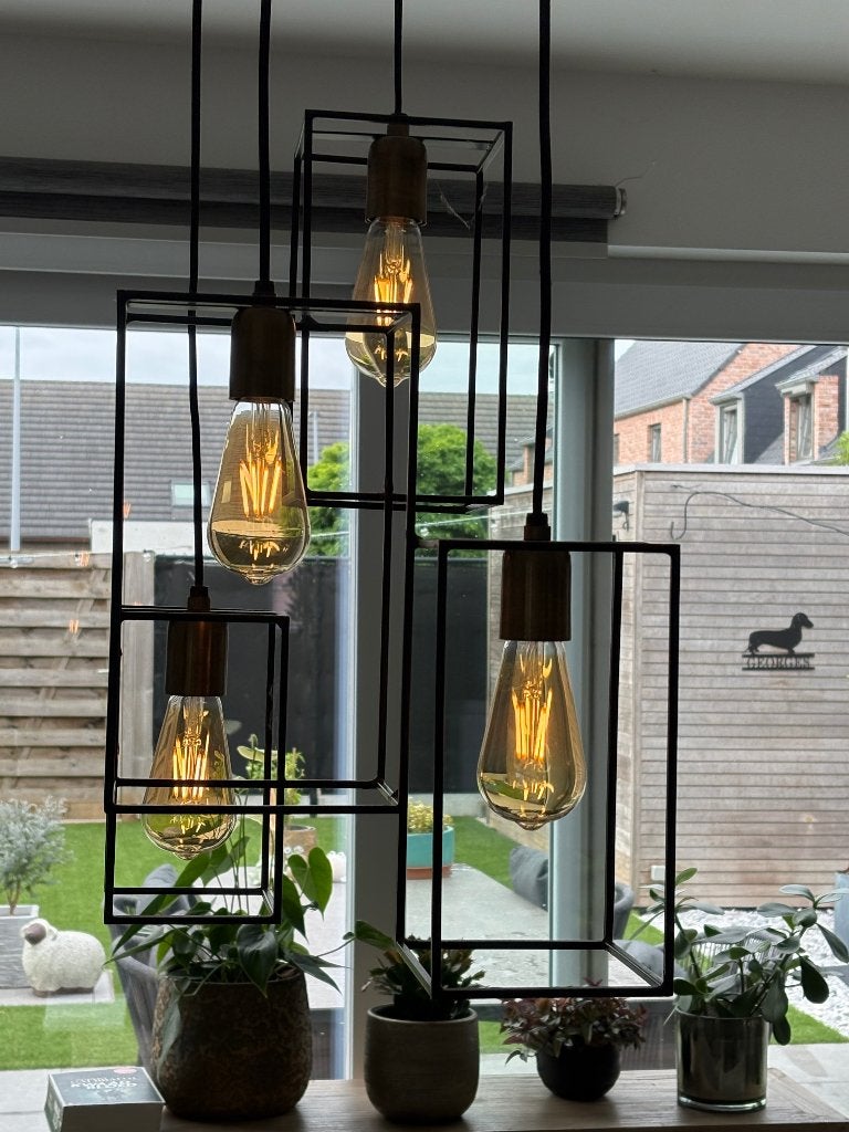 Luchter, Huis en Inrichting, Lampen | Hanglampen, Ophalen, Metaal, E27 (groot)