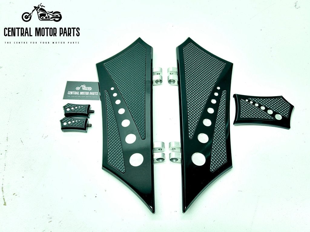 Zwarte E-O Floorboard set JH Choppers, Motoren, Ophalen of Verzenden, Gebruikt