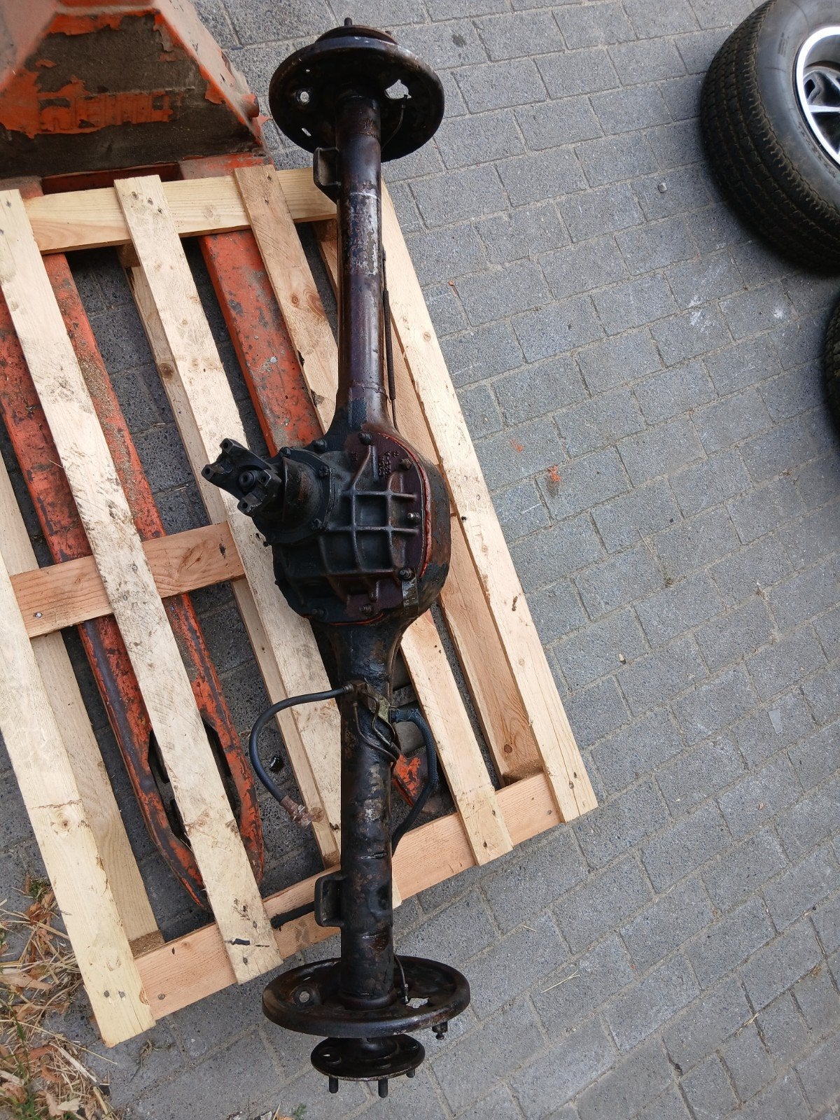 1967 V8 ford mustang v8 rear axle, Ophalen of Verzenden, Ford