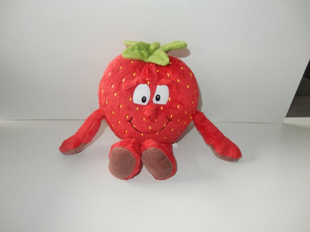 nr.2654 - Knuffel: aardbei (delhaize), Ophalen of Verzenden, Met label