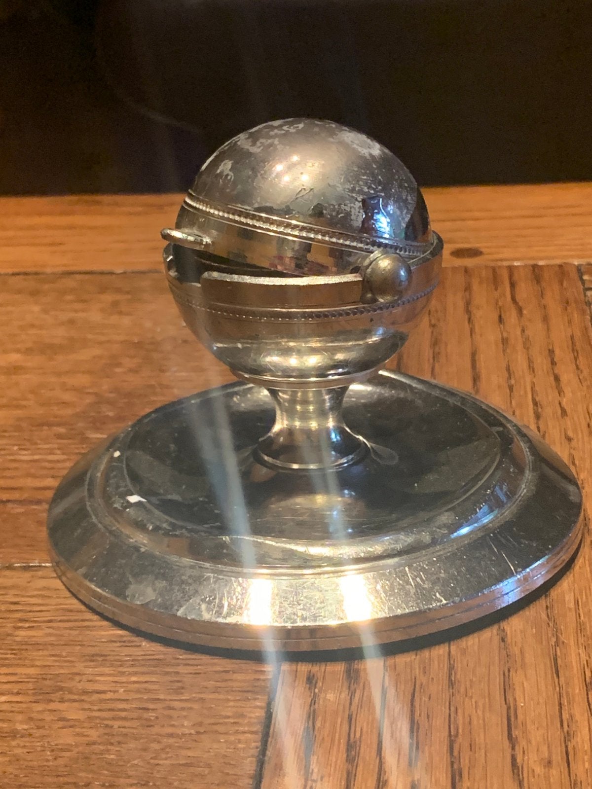 Encrier de bureau français ancien déposé — Vintage, Enlèvement ou Envoi