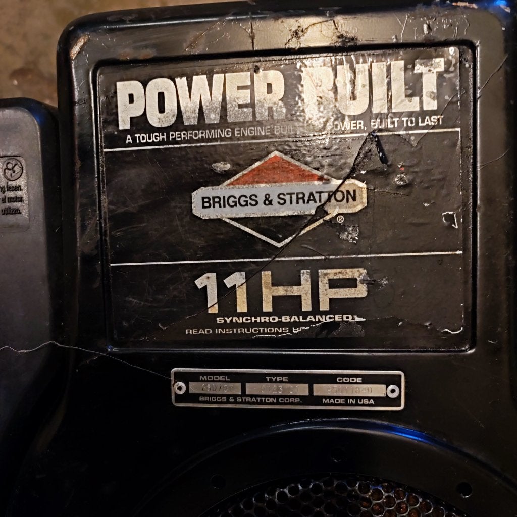 Moteur Briggs et Stratton 11 cv, Jardin & Terrasse, Tondeuses autoportées, Enlèvement, Utilisé, Autre, Moins de 90 cm