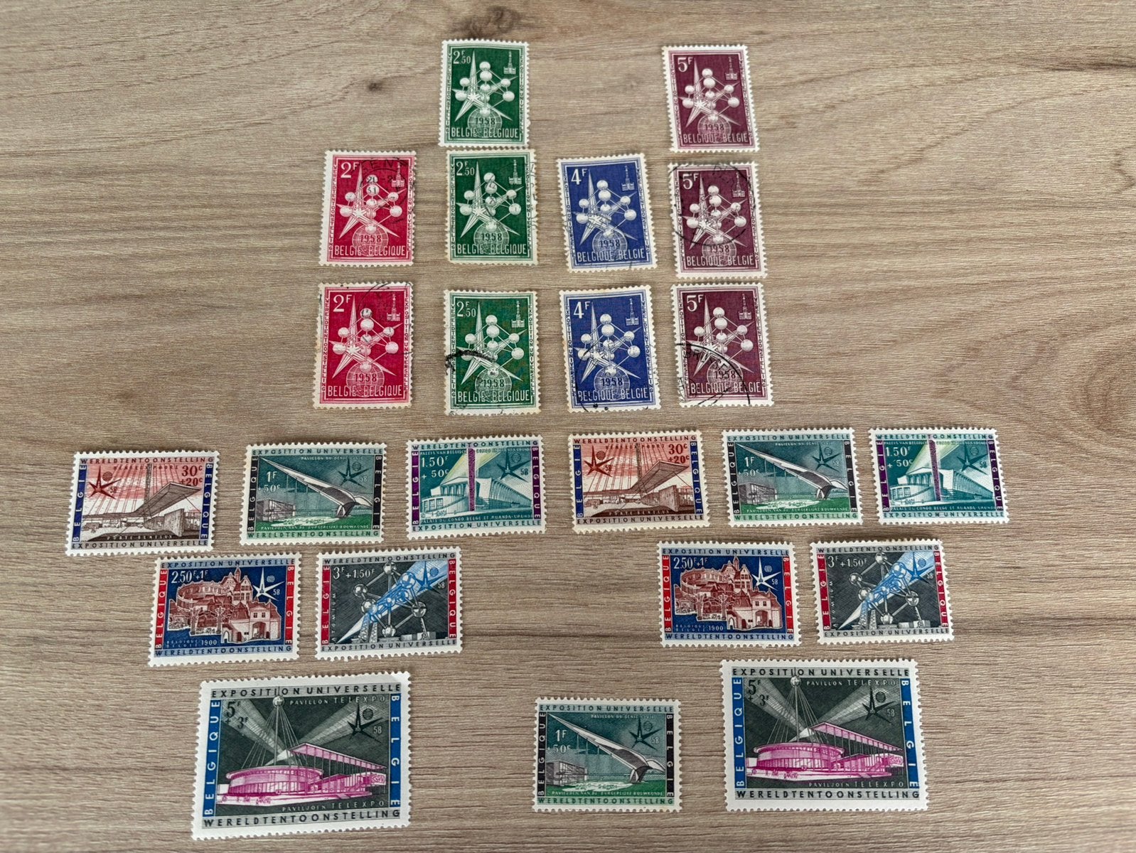 Timbres Exposition Universelle 1958, Enlèvement ou Envoi