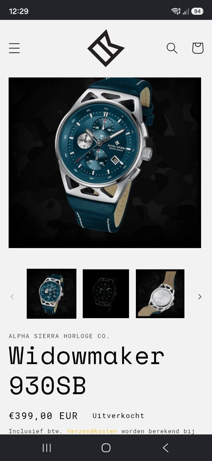 horloge alpha sierra, Bijoux, Sacs & Beauté, Montre-bracelet, Autres marques, Enlèvement ou Envoi, Cuir