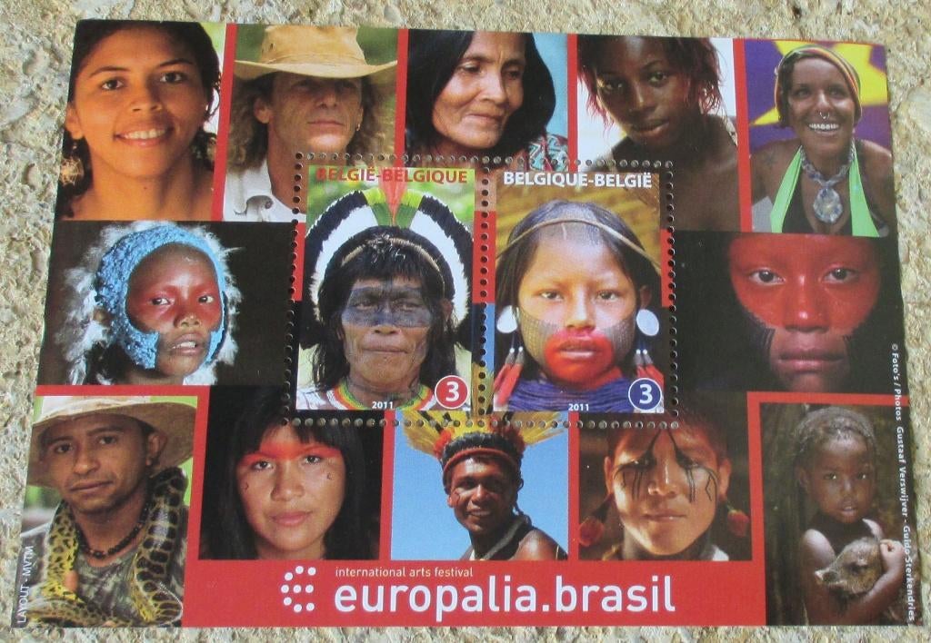 1 blokje europalia brasil, Sans timbre, Neuf, Enlèvement ou Envoi, Non oblitéré