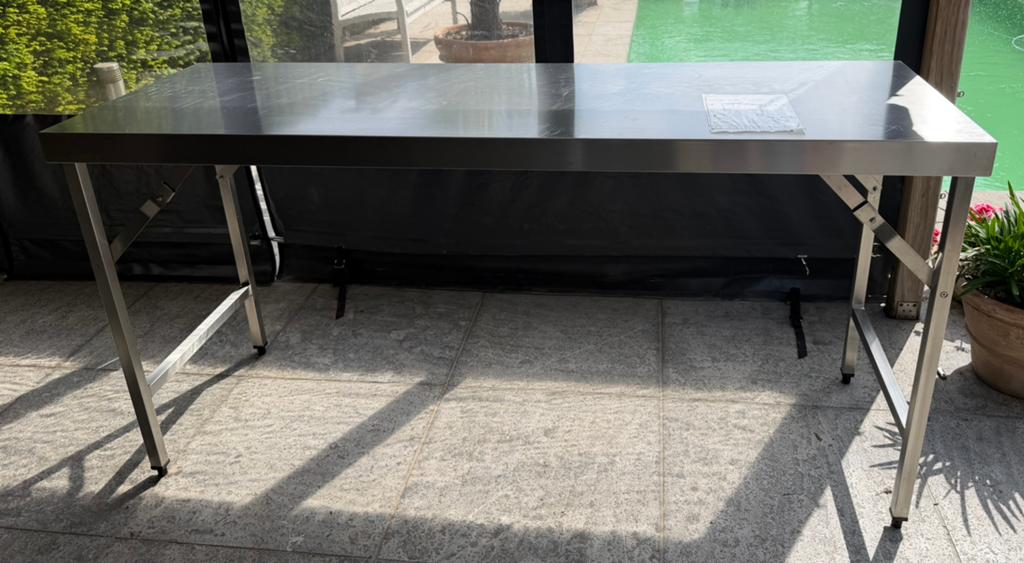 RVS BBQ werktafel, Tuin en Terras, Buitenkeukens, Ophalen, Zo goed als nieuw