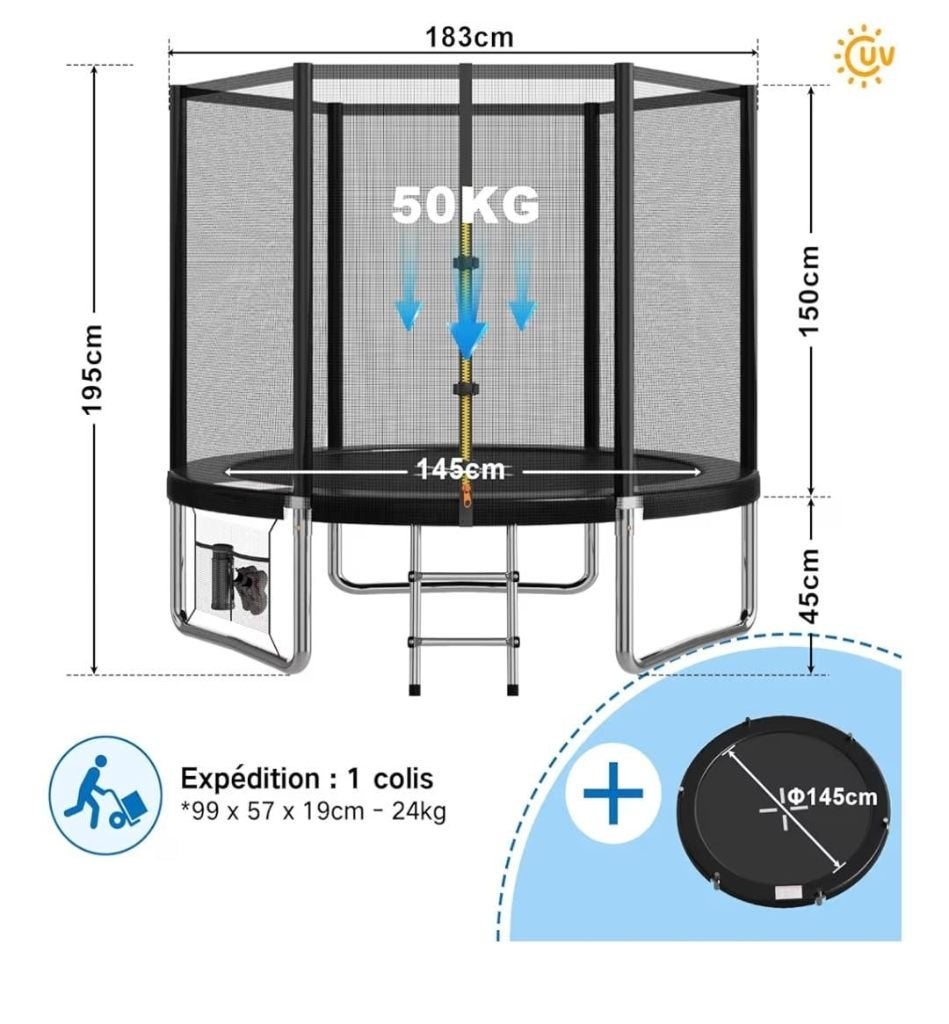 Trampoline (jamais ouvert, tout neuf), Enlèvement ou Envoi, Neuf