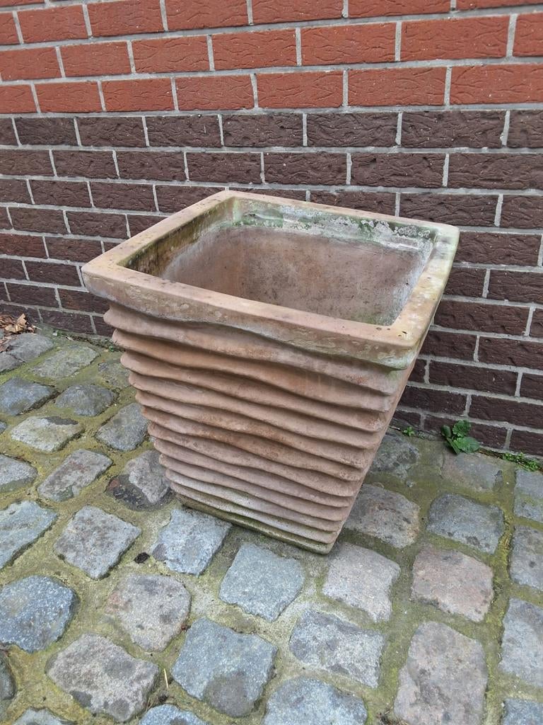 bloembak terra cotta,53 op 53 cm 55 cm hoog in prima staat, Tuin en Terras, Ophalen