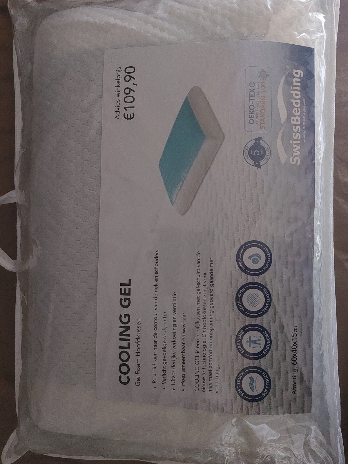 hoofdkussen met cooling, Eenpersoons, Wit, Nieuw, Ophalen of Verzenden