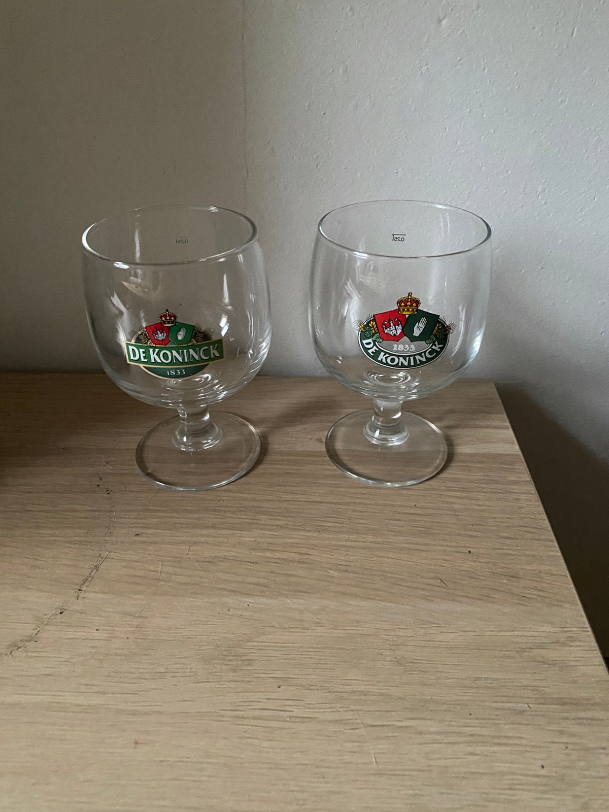 Twee glazen ‘Prinske’ De Koninck, Ophalen, Zo goed als nieuw, De Koninck