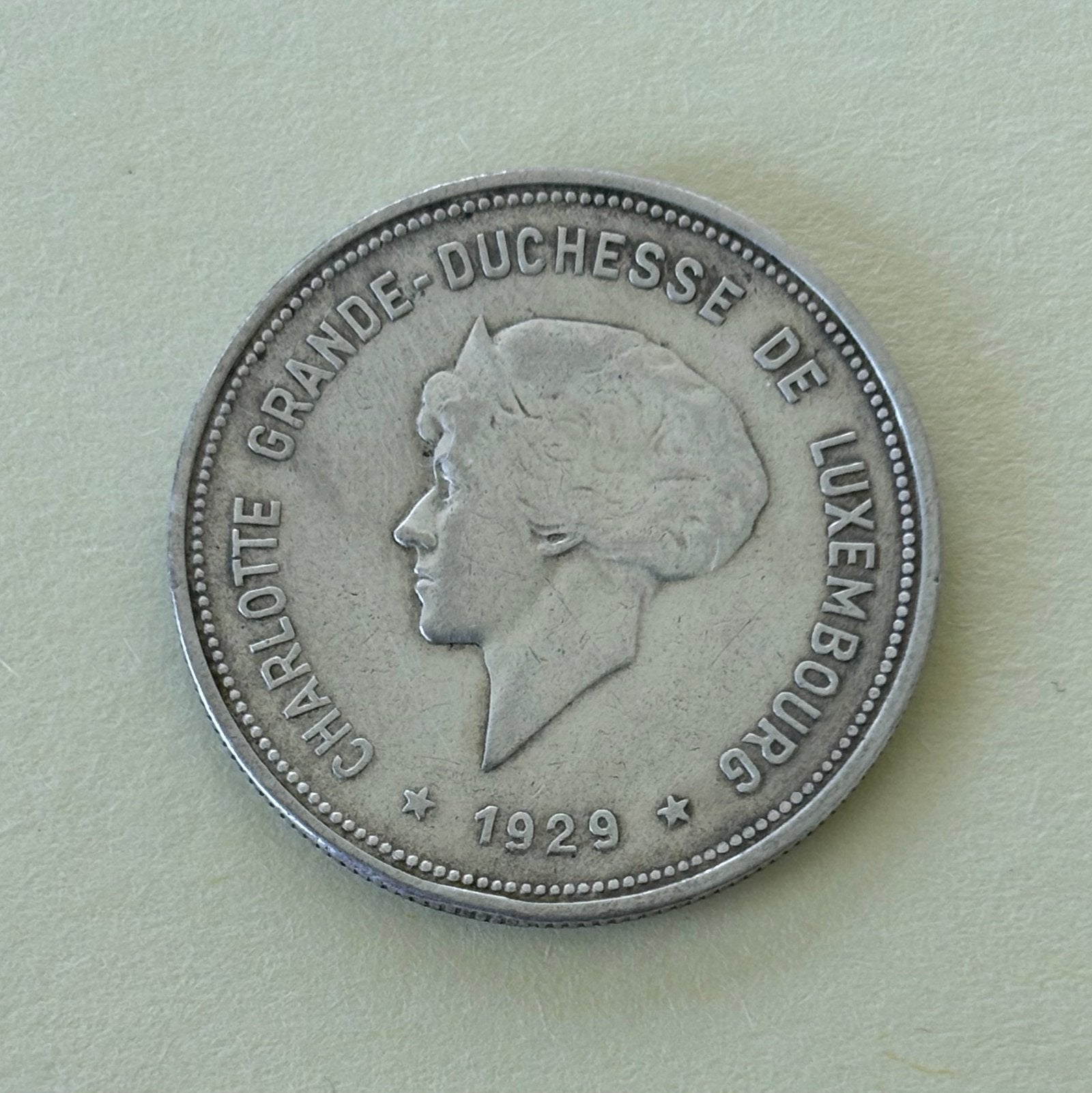 Luxembourg - 5 Fr 1929 (argent), Enlèvement ou Envoi, Monnaie en vrac, Argent