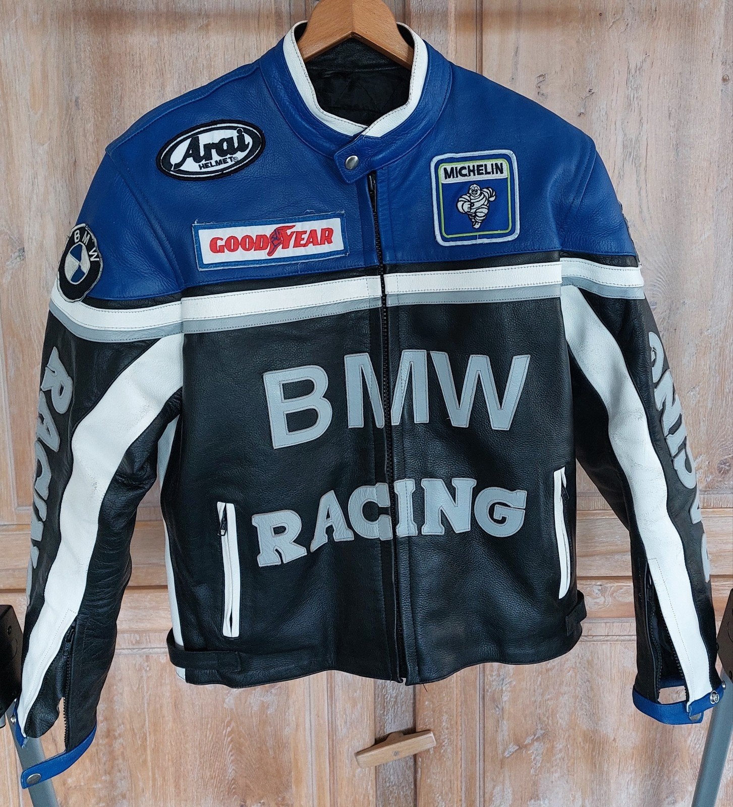 VESTE EN CUIR BMW RACING, Motos, Accessoires | Valises & Sacs, Enlèvement, Comme neuf