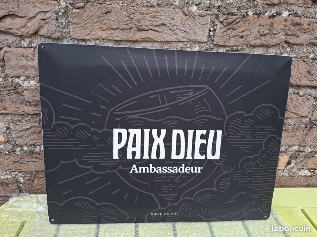 Panneau d'affichage en métal Paix Dieu Ambassadeur, Collections, Enlèvement ou Envoi, Comme neuf, Panneau publicitaire