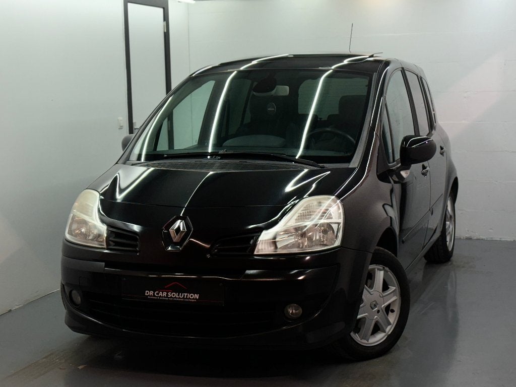 Renault modus Initiale 1.2i ac pano dak leder 2010 lezok, Auto's, Renault, Voorwielaandrijving, Zwart, 4 cilinders, Zwart