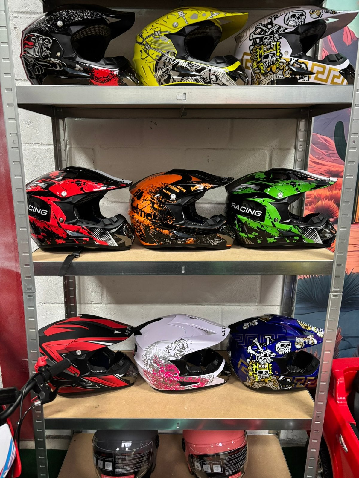Casques, lunettes, gants et harnais Ultra Motocross, Motos, Enlèvement ou Envoi, Neuf, avec ticket, Casque off road, Femmes