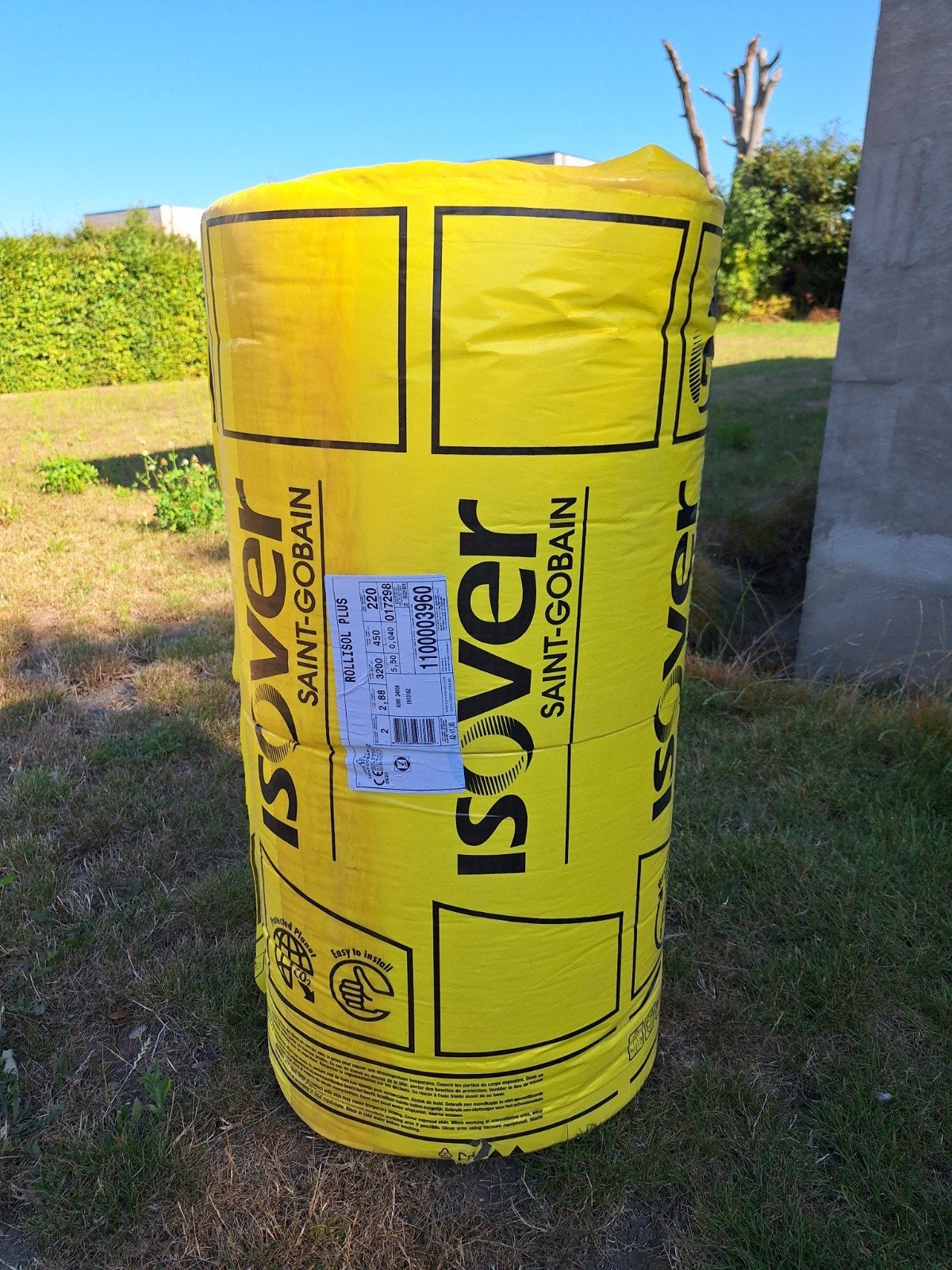 glaswol isolatie 45cm breed dikte 22cm 150m2, Doe-het-zelf en Bouw, Ophalen, Zo goed als nieuw, Glaswol, Dakisolatie