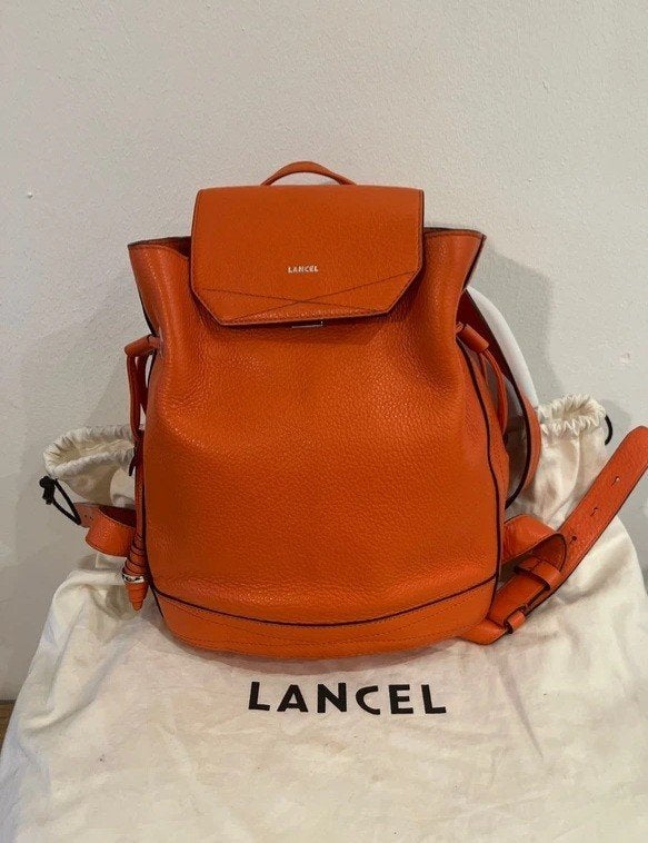 Lancel oranje leren tas, Ophalen of Verzenden, Zo goed als nieuw, Oranje