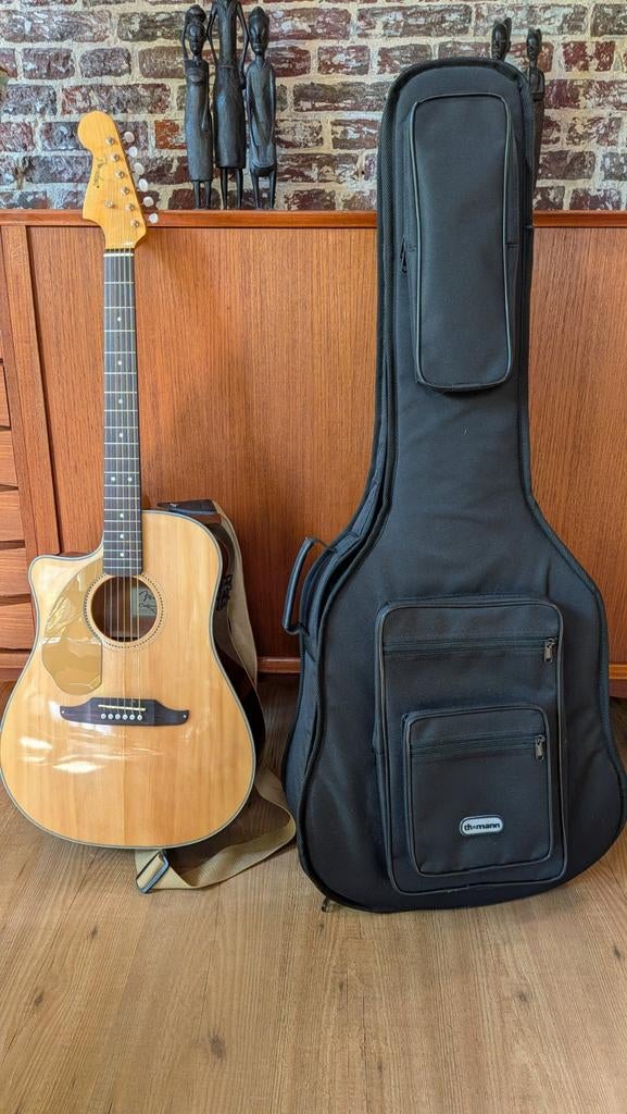 Gitaar Linkshandige Fender Sonoran SCE nat., Ophalen, Zo goed als nieuw, Met (piezo-)element