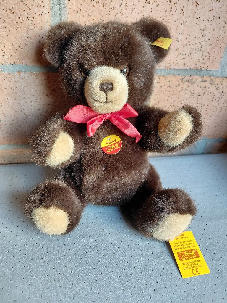 Steiff beer donkerbruin, Collections, Ours & Peluches, Neuf, Steiff, Enlèvement