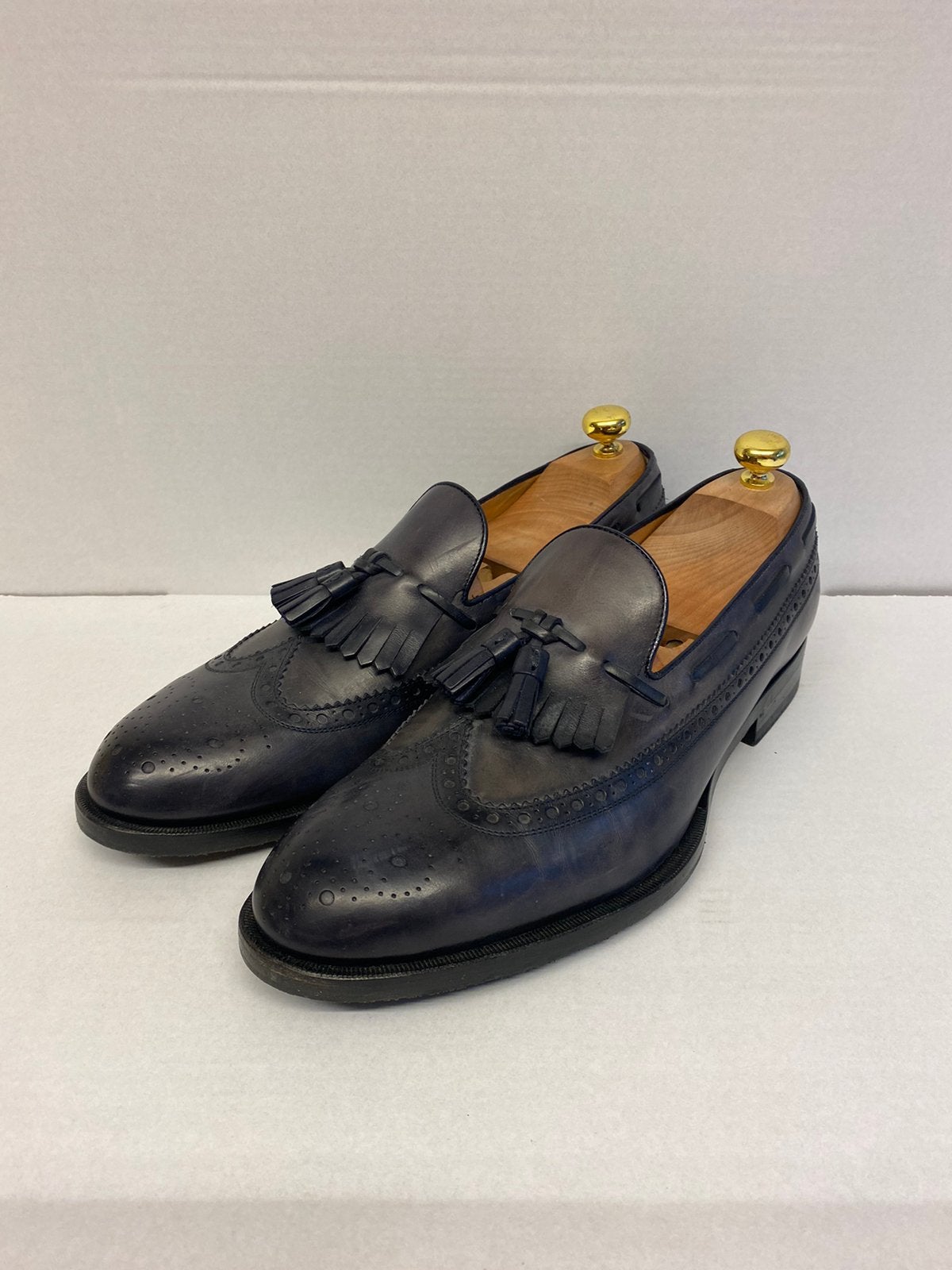 Gucci - Mocassins à glands en cuir noir/bleu, Vêtements | Hommes, Espadrilles et Mocassins, Enlèvement, Porté, Noir