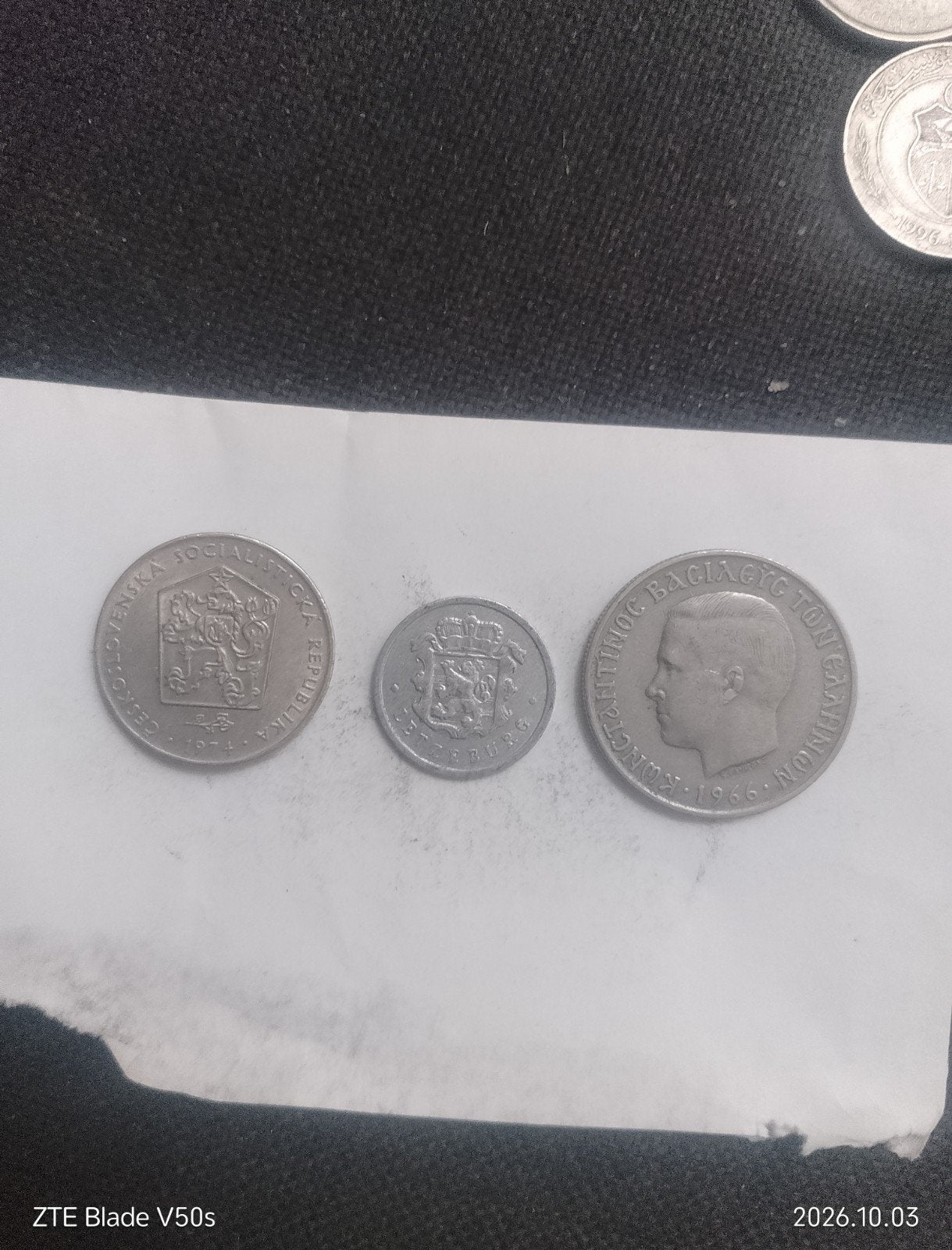 pièce de monnaie, Enlèvement ou Envoi